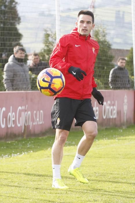 Entrenamiento del Sporting.