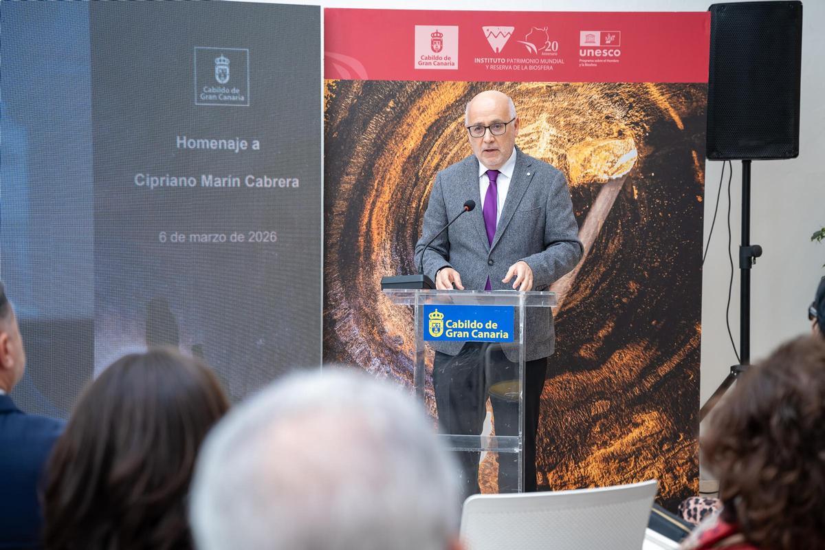 Homenaje del Cabildo de Gran Canaria a Cipriano Marín Cabrera