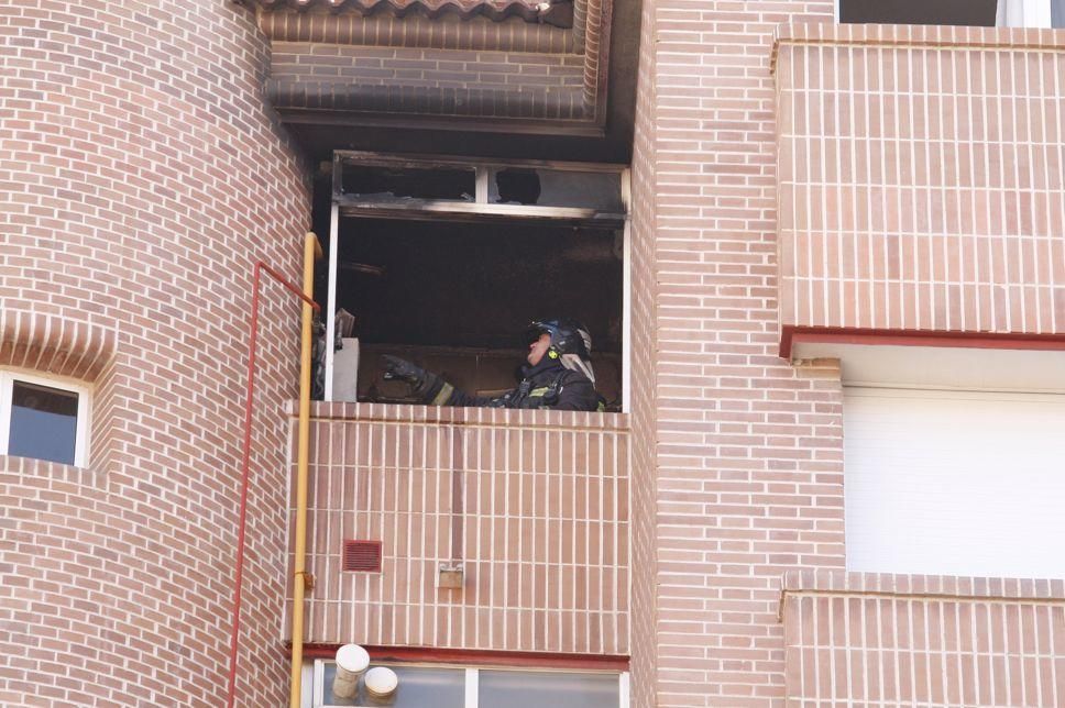 Incendio en una casa en San Antón