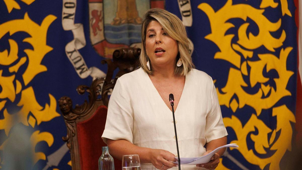 La alcaldesa, Noelia Arroyo, este viernes en el Debate sobre el Estado del Municipio