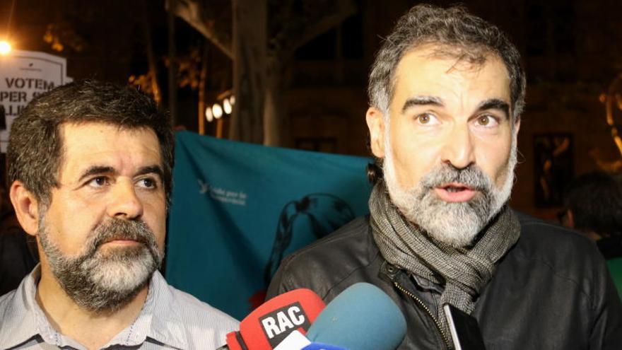 El president de l&#039;ANC, Jordi Sànchez, i el president d&#039;Òmnium, Jordi Cuixart.