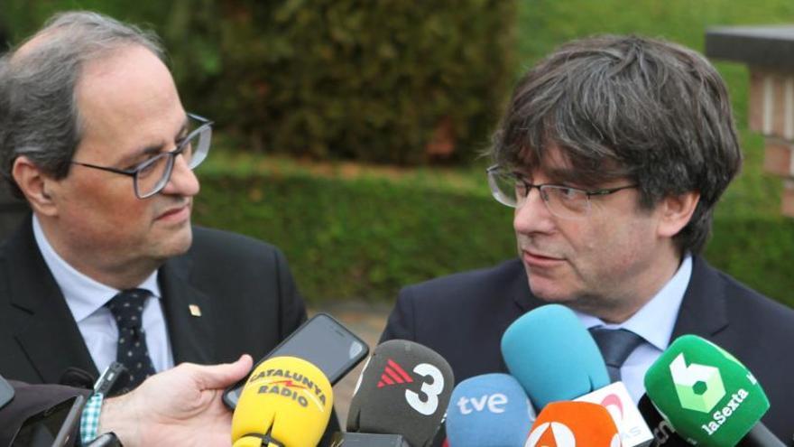 Torra y Puigdemont, en una imagen de archivo