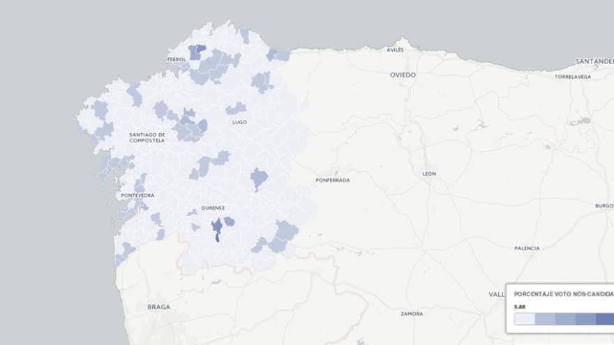 El nacionalismo del BNG es barrido de las urbes y resiste en localidades medias