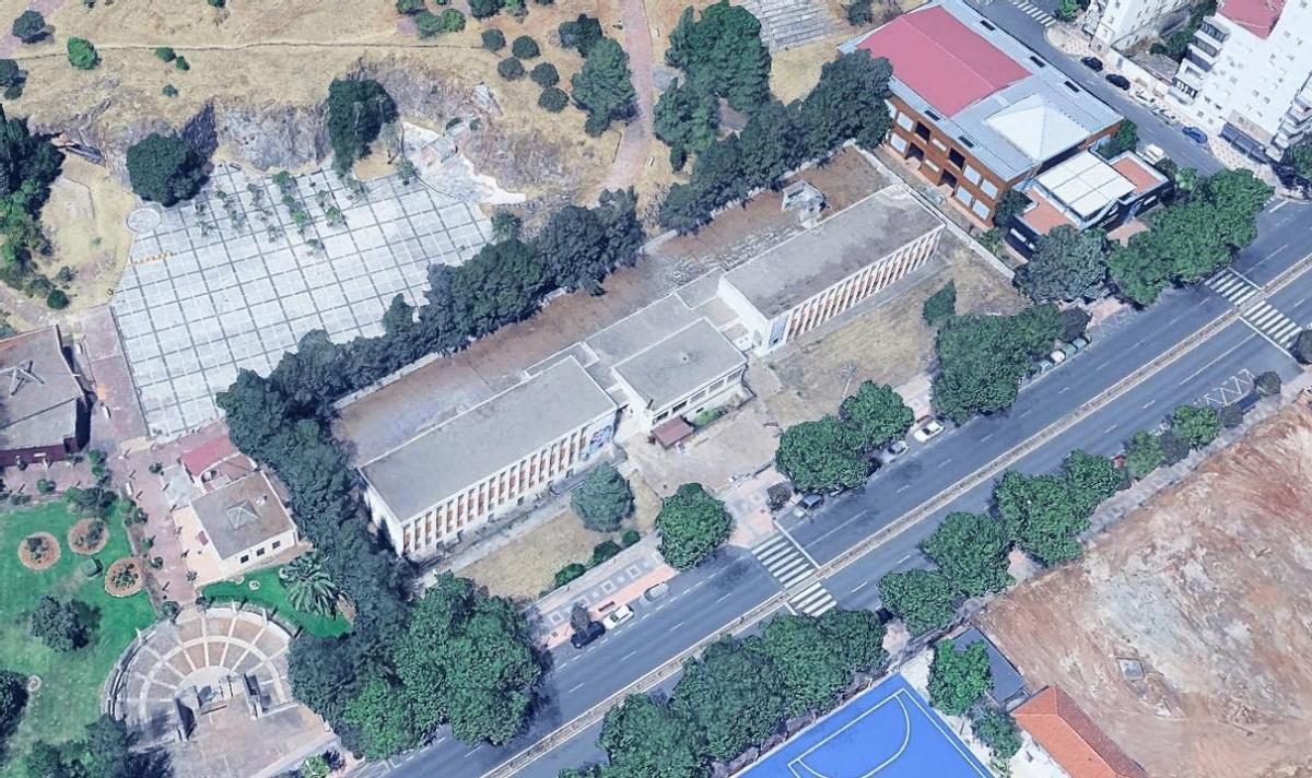 Imagen aérea del edificio.