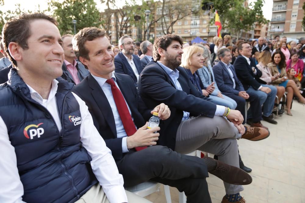 Pablo Casado visita Murcia un día antes del cierre de campaña