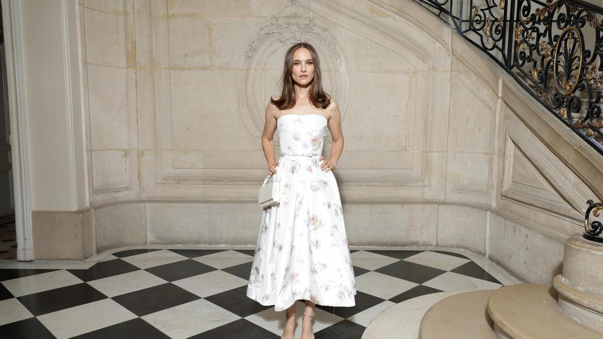La oscarizada Natlie Portman en el show de Alta Costura de Dior.