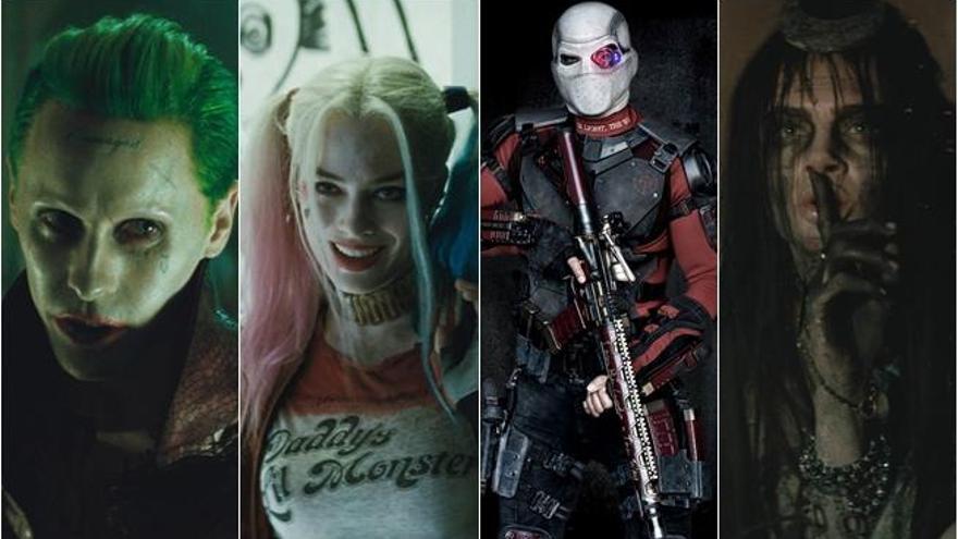 Joker, Harley Quinn, Deadshot y La Encantadora en ´Escuadrón Suicida´.