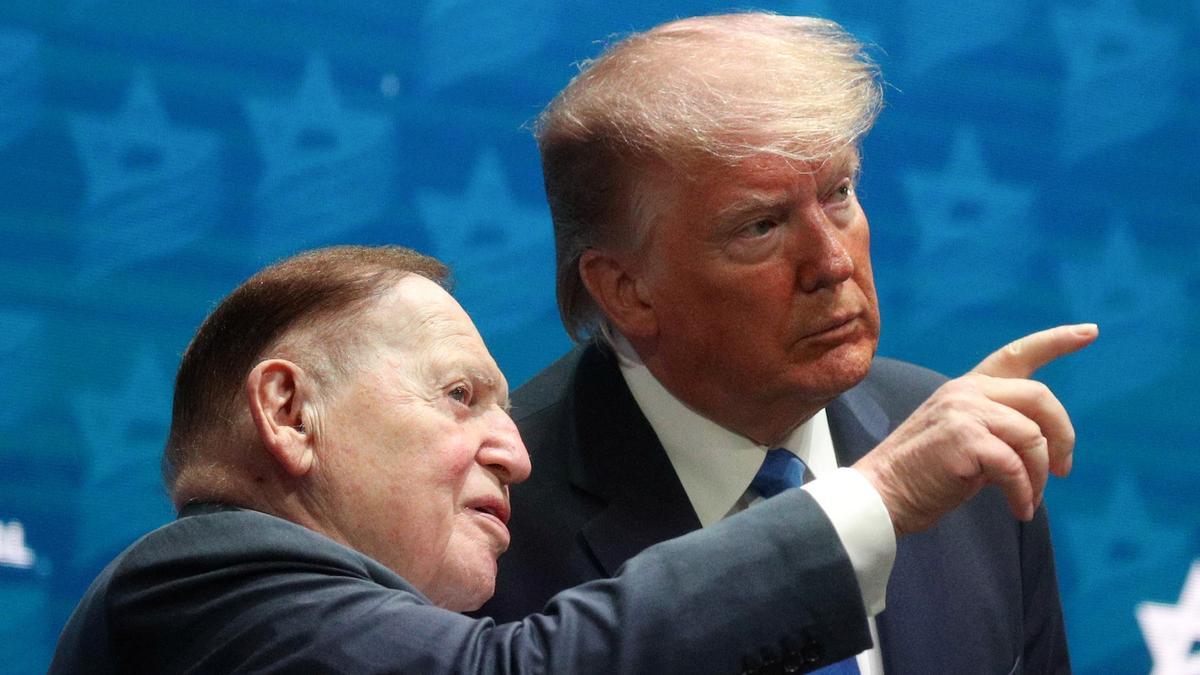 Sheldon Adelson y Donald Trump 