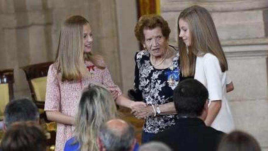 La Princesa y su hermana, con Clotilde Veniel. // Efe