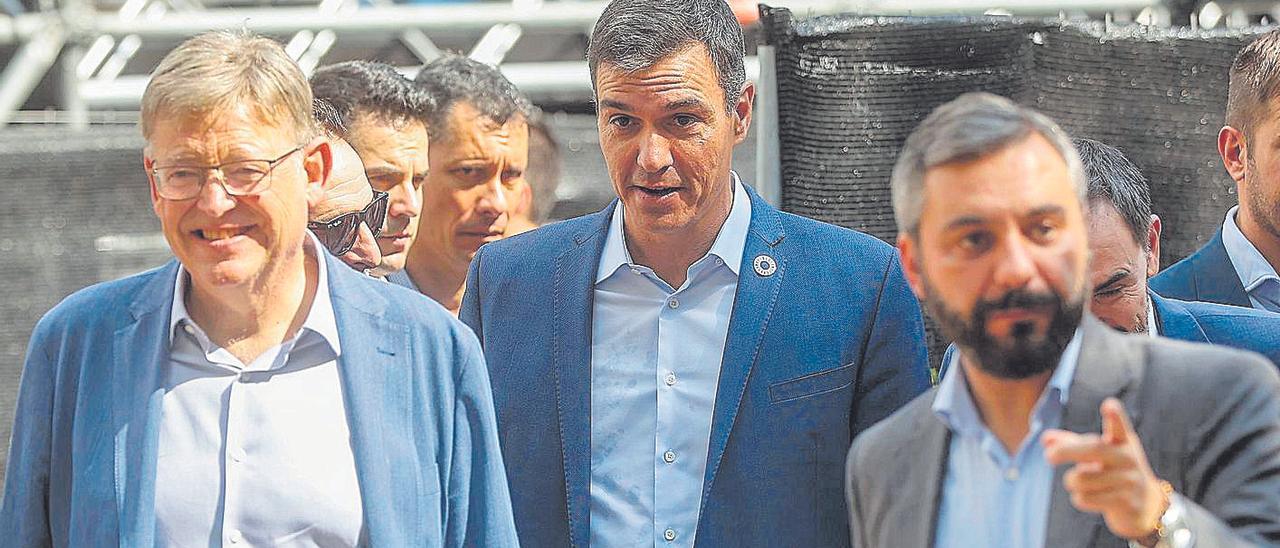 Ximo Puig i Pedro Sánchez ahir a València.