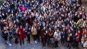 Científiques participants a lacte del Dia Internacional de la Dona i la Nena a la Ciència.