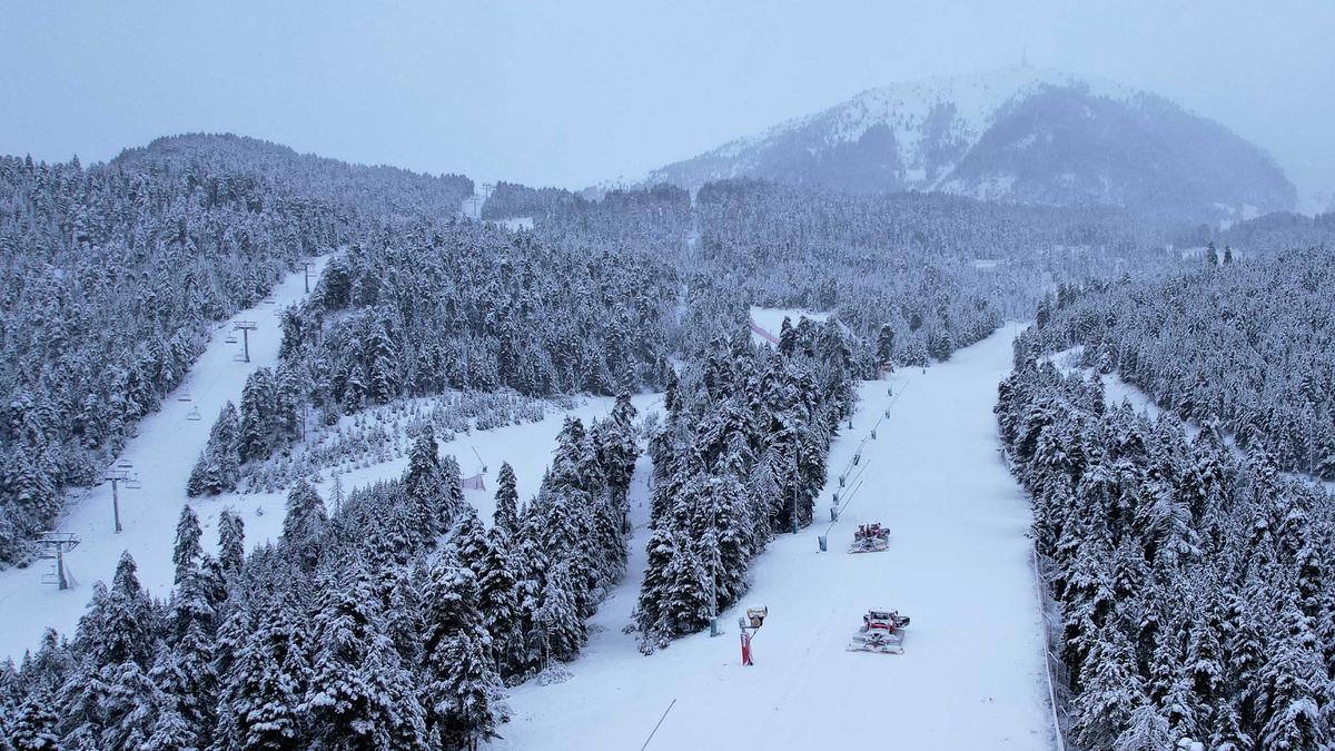 Imatge de la nevada a Masella