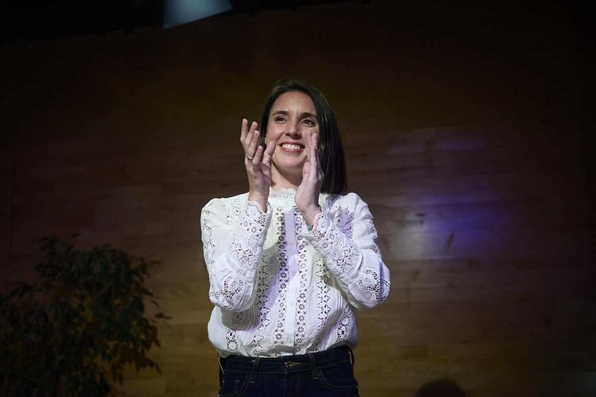 La exministra de igualdad y eurodiputada de Podemos, Irene Montero, en  la presentación de su 
libro el pasado 11 de noviembre.