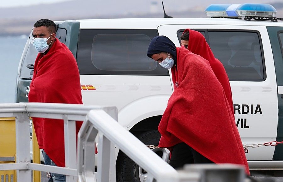 Rescatado un cayuco con 36 migrantes magrebíes al nordeste de Fuerteventura