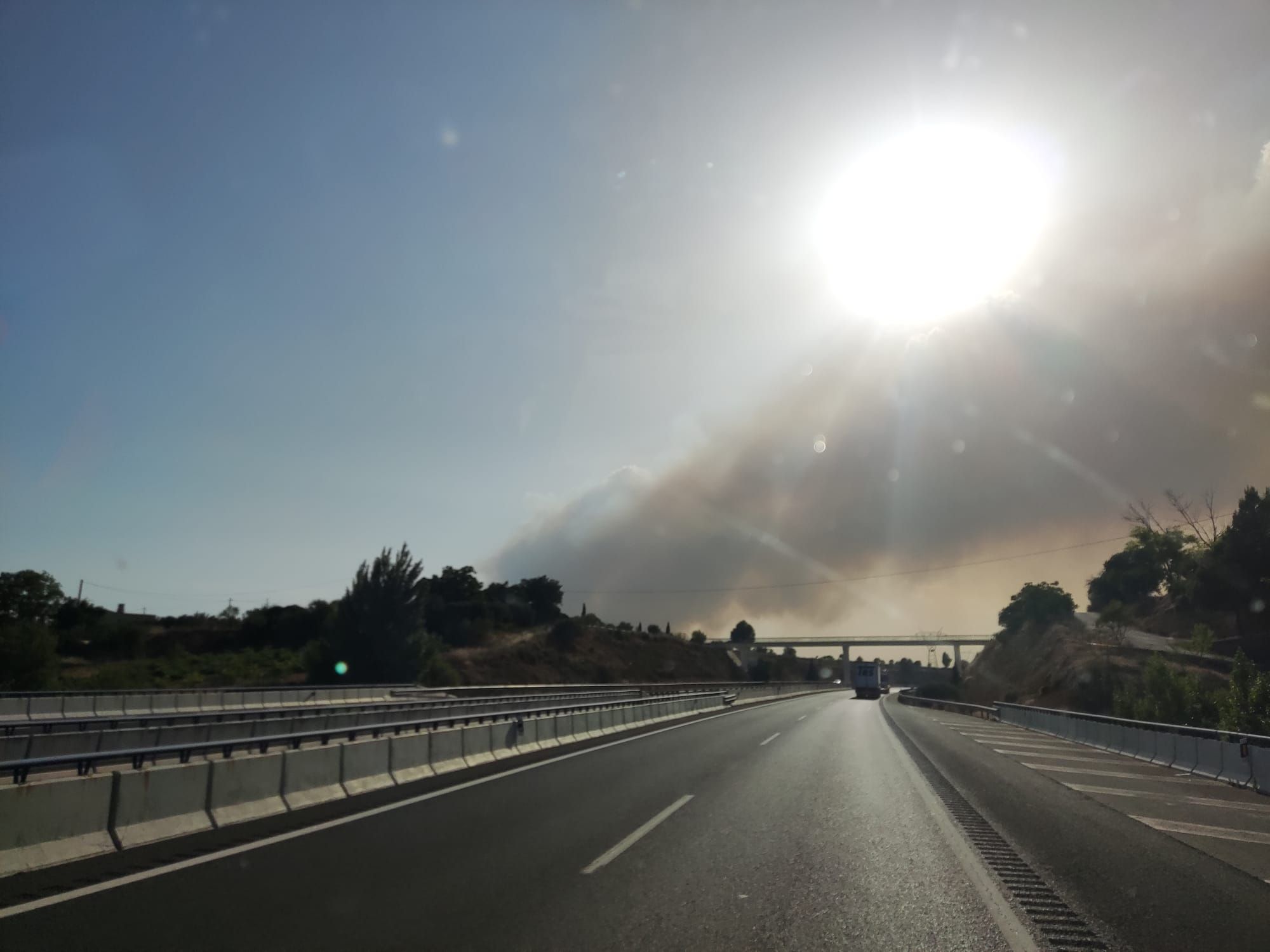 Incendio forestal en Venta del Moro