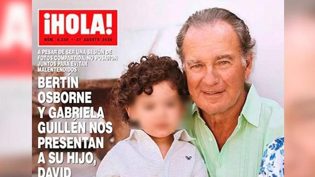 Bertín Osborne posa con su hijo