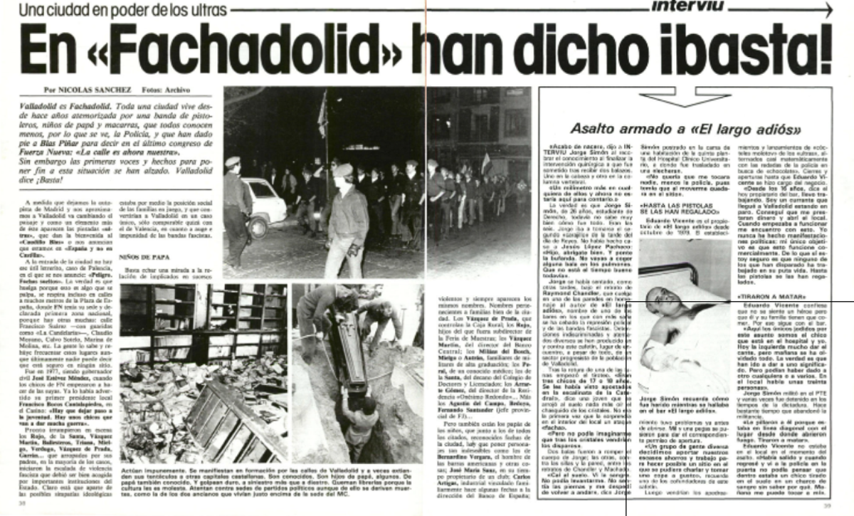 Vista del reportaje publicado en 'Interviú' en febrero de 1981 que convirtió 'Fachadolid' en un falso tópico de la ciudad.