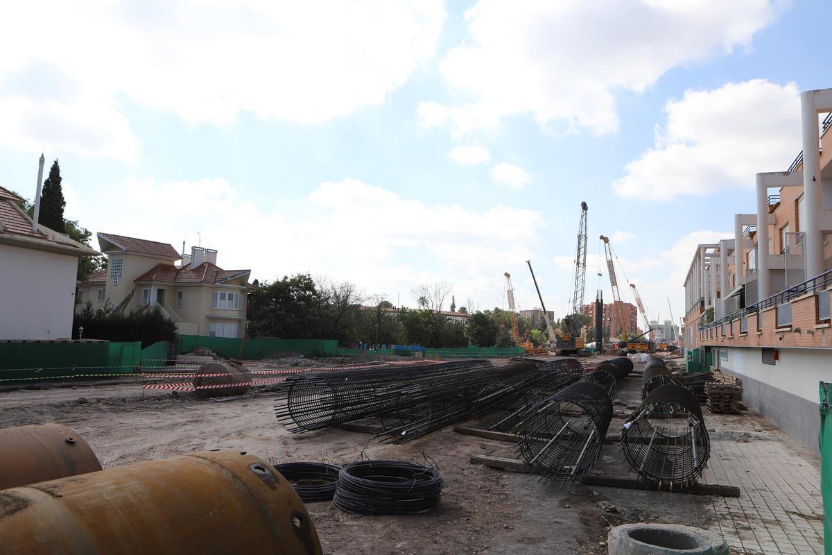 Obras de integración urbana del ferrocarril en Lorca.