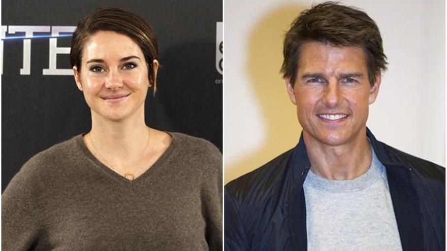 Shailene Woodley y Tom Cruise.