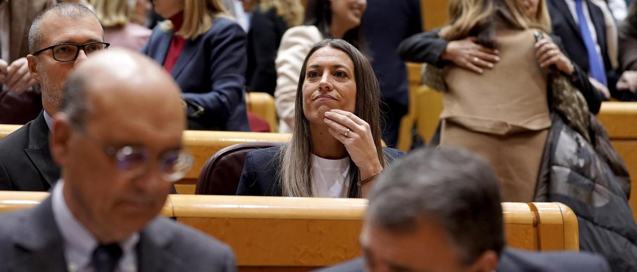 Miriam Nogueras en el pleno del Congreso que se celebró en el Senado.