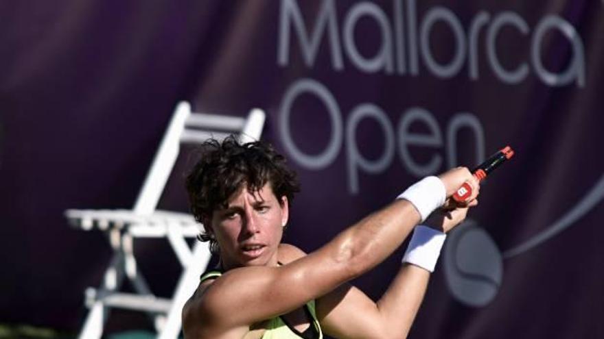 Carla Suárez durante el partido ante Catherine Bellis.