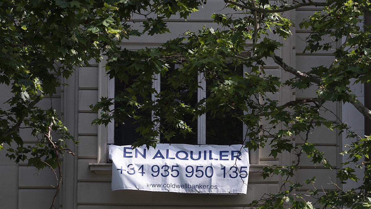 Vivienda en alquiler en la avenida Diagonal de Barcelona, el pasado mayo.