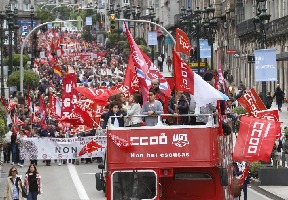 Día del Trabajador en Vigo | Miles de personas exigen la derogación de la reforma laboral