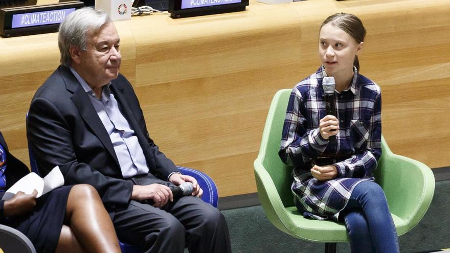 Greta Thunberg, en Naciones Unidas.