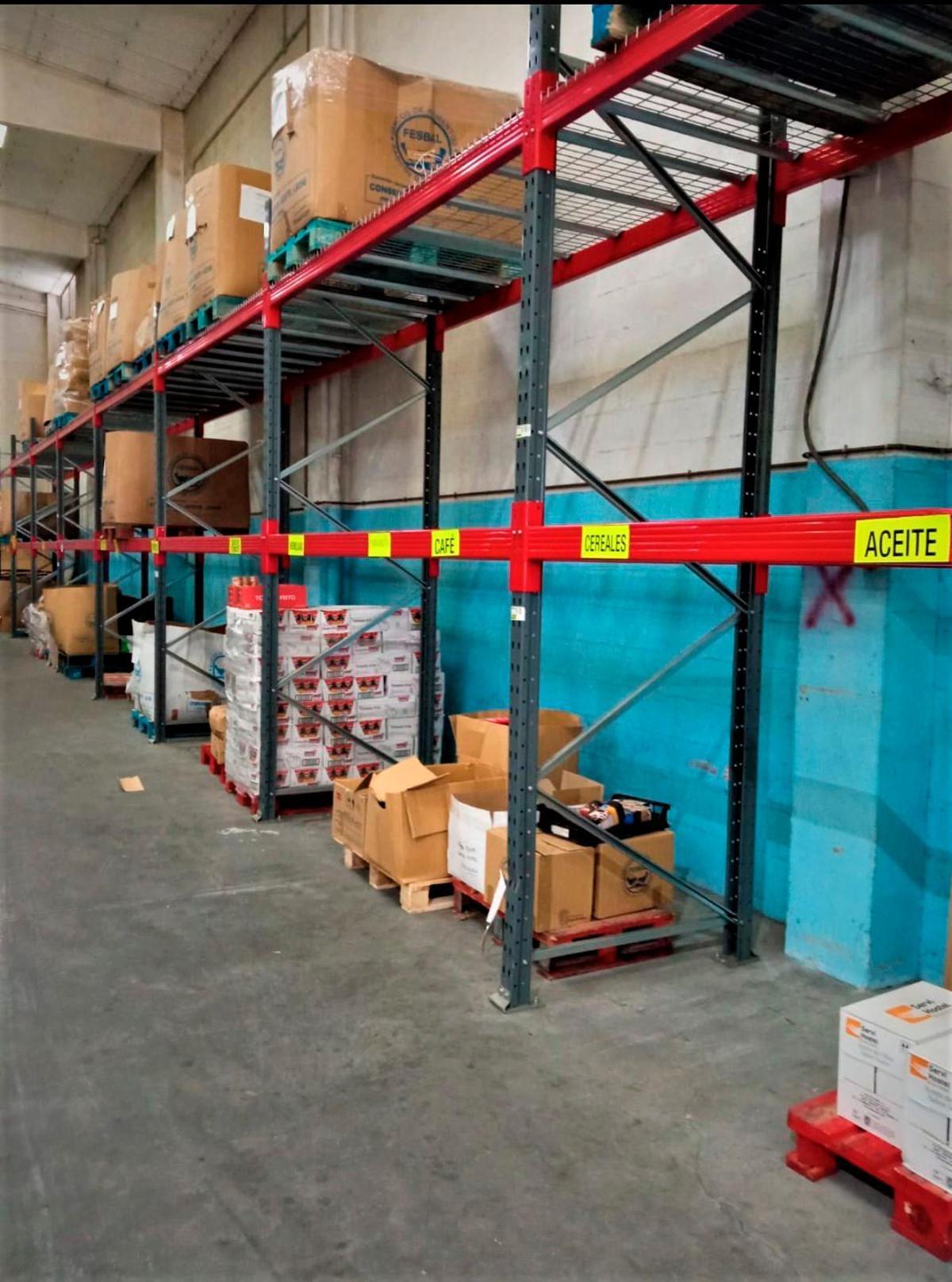 Almacén a medio gas del Banco de Alimentos Rías Altas