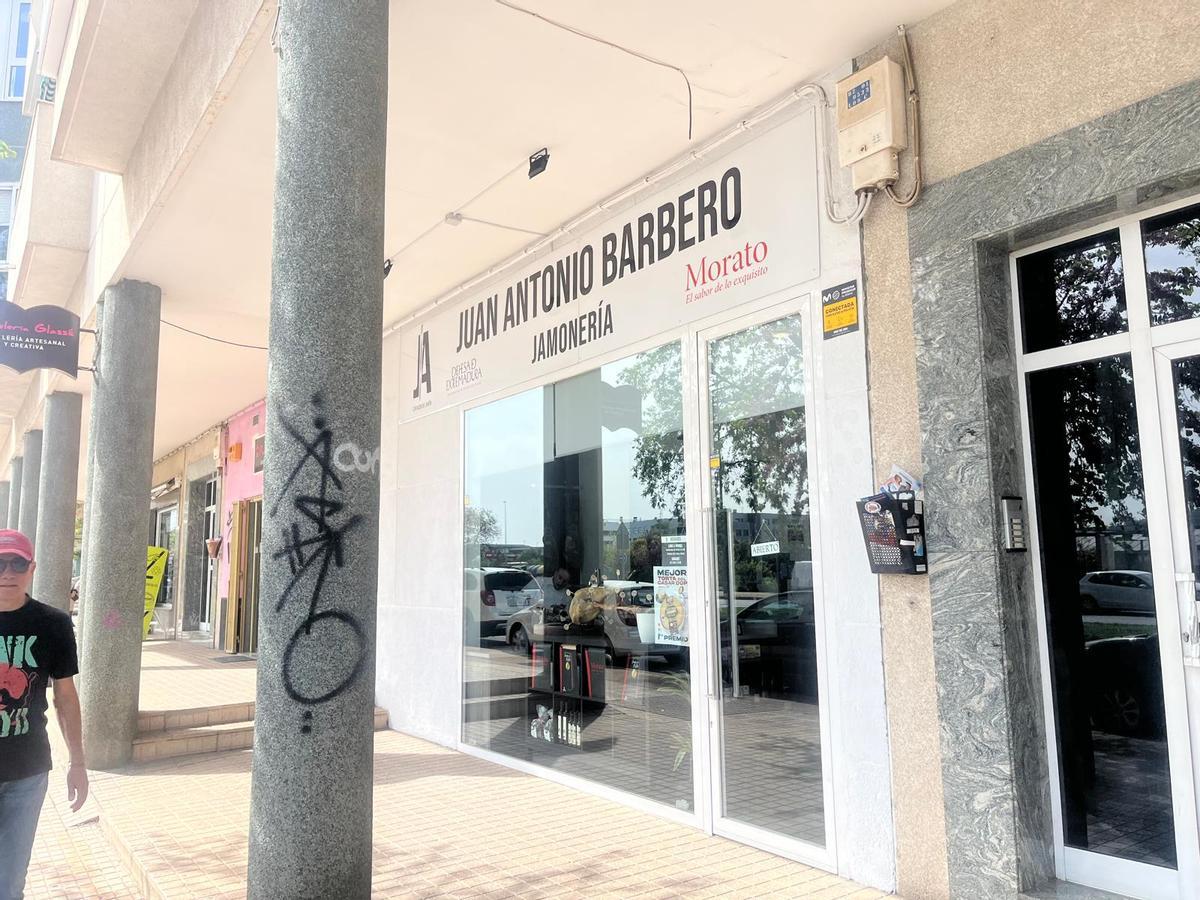 Jamonería de Juan Antonio Barbero, en Nuevo Cáceres.