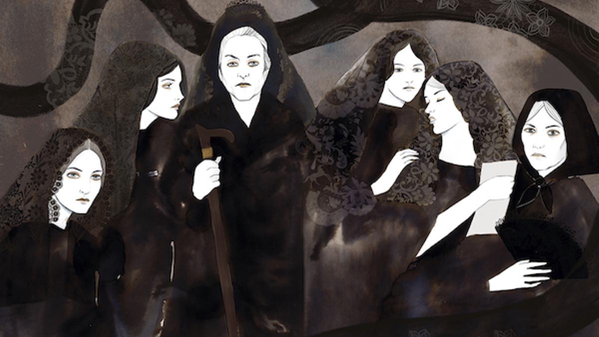 La casa de Bernarda Alba, por Lady Desidia para el libro 'Las mujeres de Federico', de Ana Bernal-Triviño.