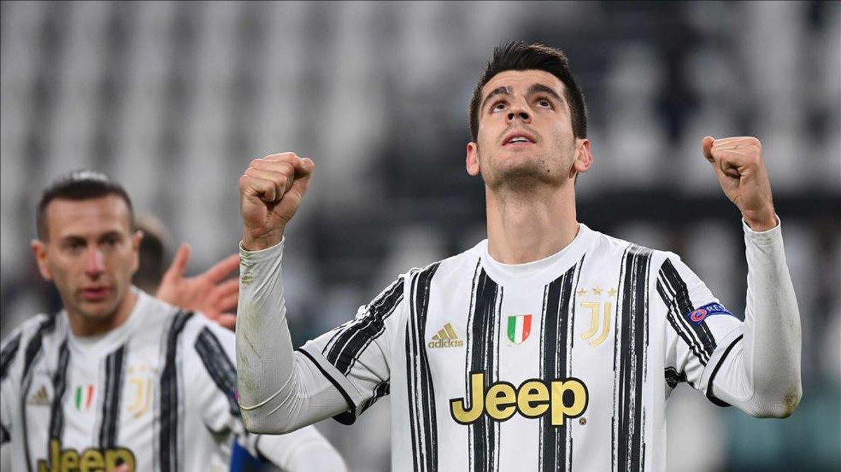 Morata celebra un gol con la Juventus en una imagen de archivo