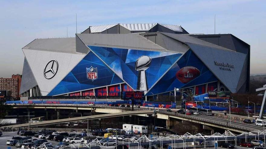El Estadio Mercedes Benz de Atlanta, inaugurado en 2017 y que costó 1.400 millones de euros, acoge hoy la Super Bowl. // Kirby Lee