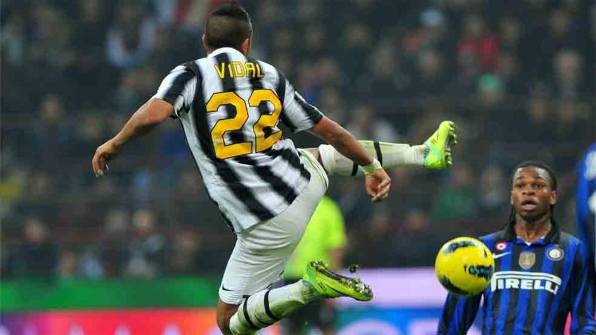 Arturo Vidal ya lució el '22' en su primer año en la Juventus