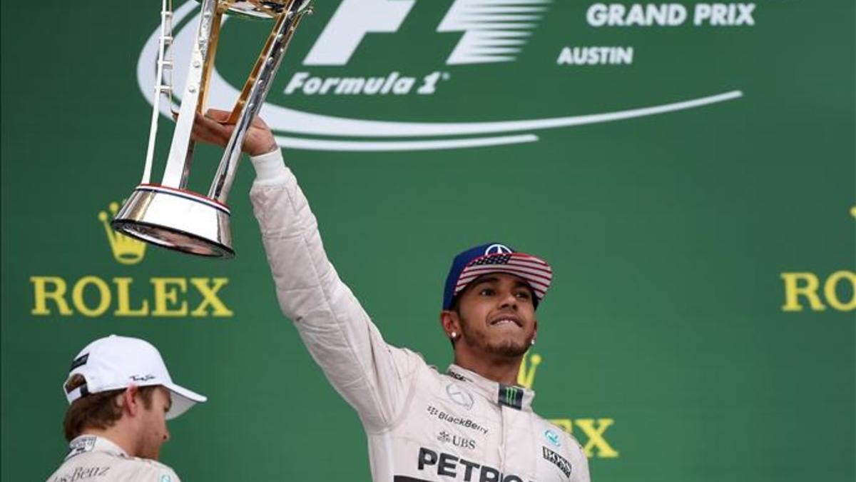 Hamilton se coronó hace un año en Austin, tras un fallo de Rosberg