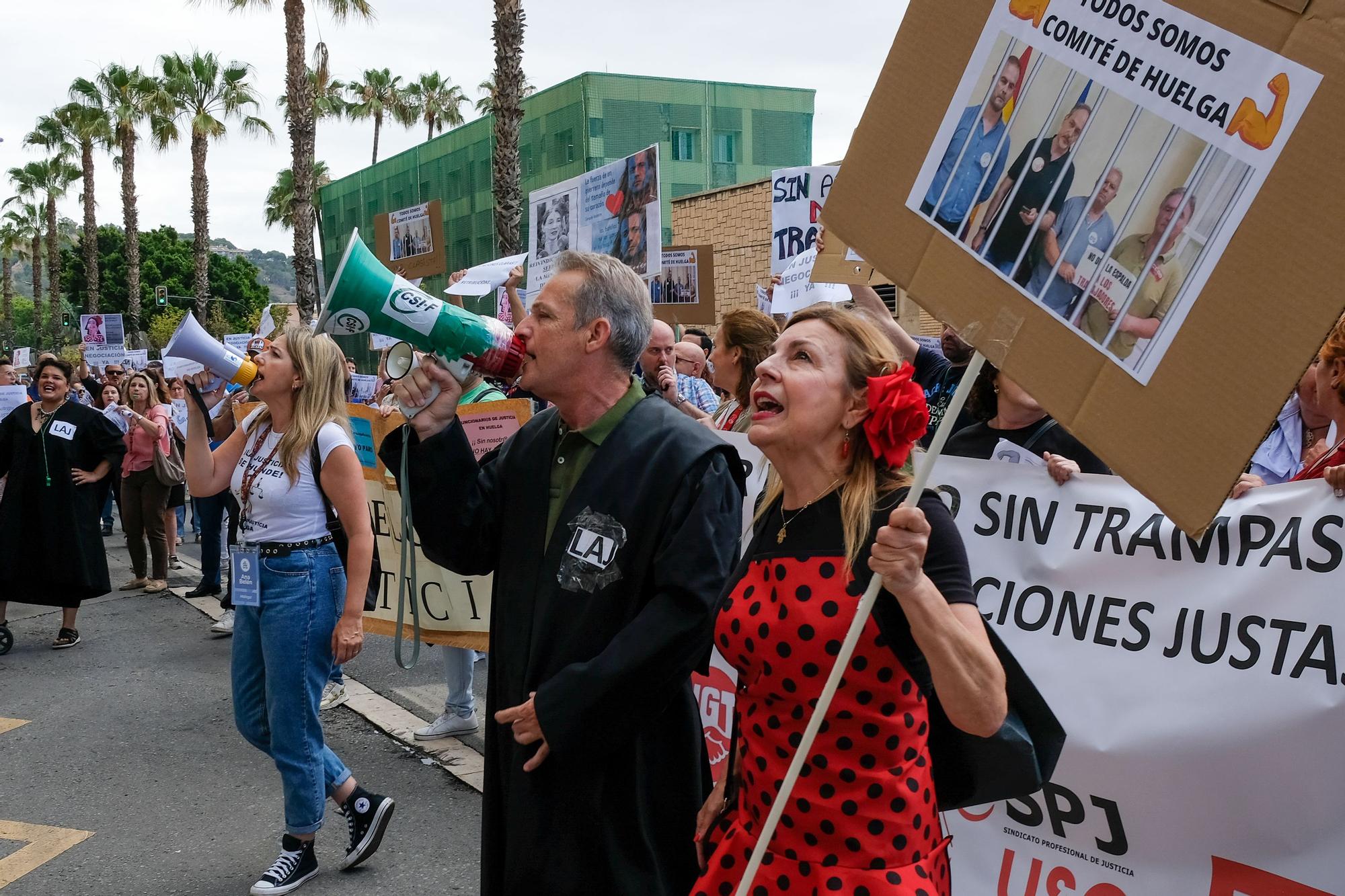 Manifestación del personal de justicia en Málaga, 9 de junio 2023