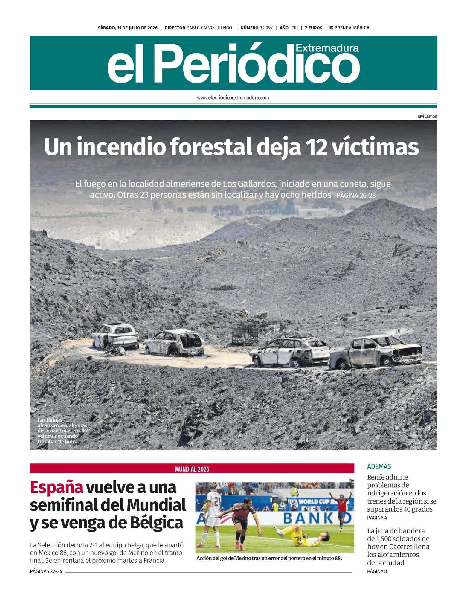Consulta la portada correspondiente al día 11 de julio de 2026