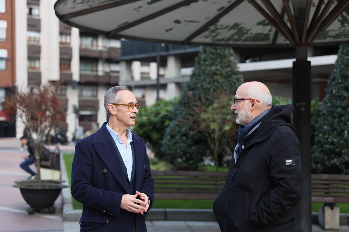 Antonio Blanco y Pedro Tardón en Oviedo