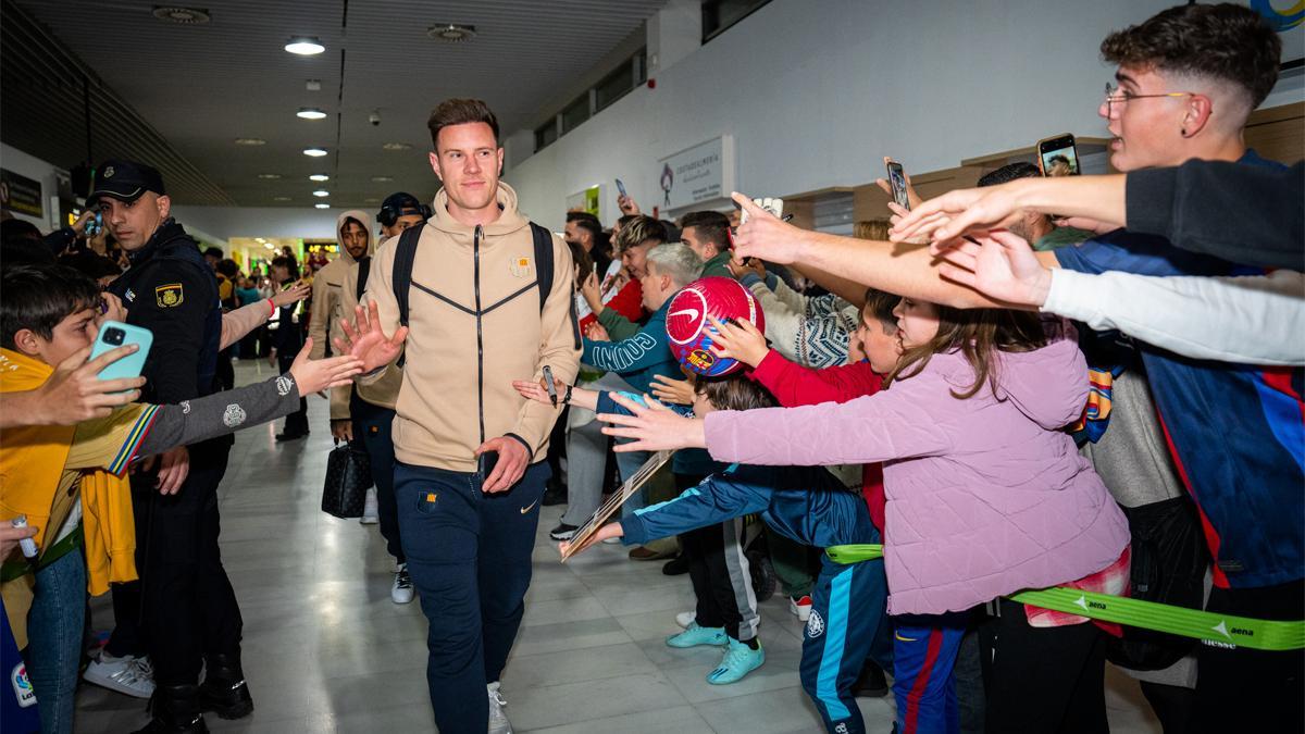 Así fue el entrenamiento y el viaje del FC Barcelona a Almería