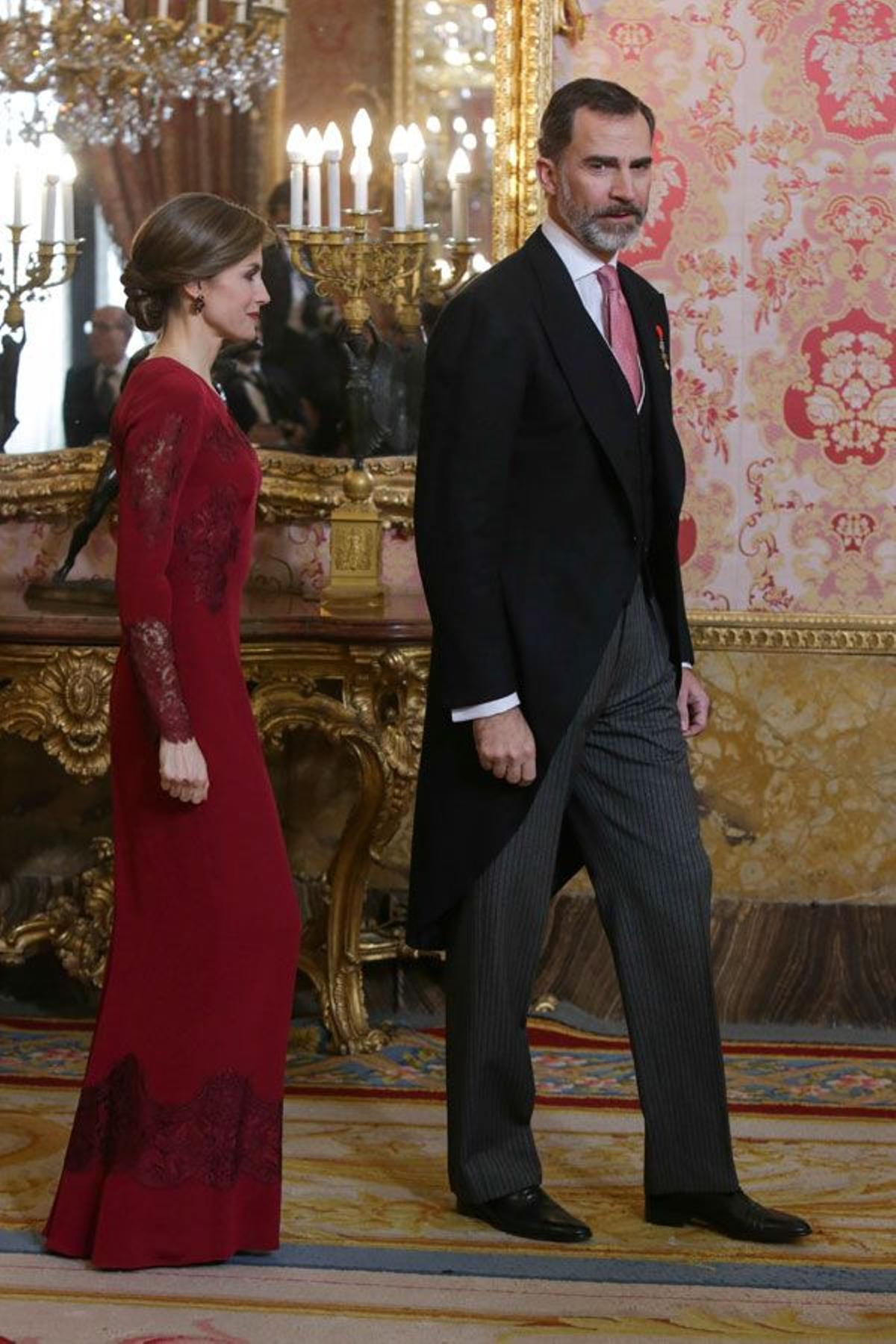 Letizia Ortiz y su vestido rojo de Felipe Varela