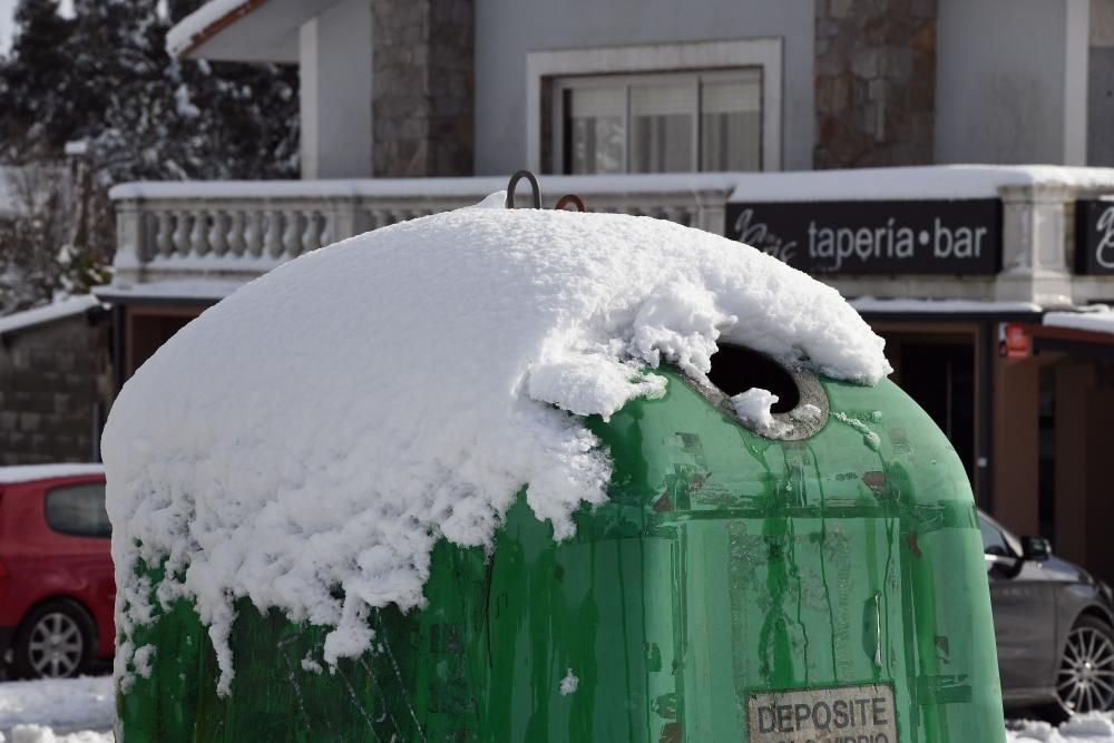 La nieve llega a la montaña de A Coruña