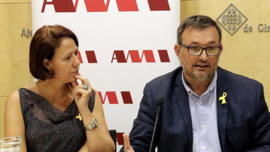 El president de l&#039;AMI, Josep Maria Cervera, i l&#039;alcaldessa de Girona, Marta Madrenas