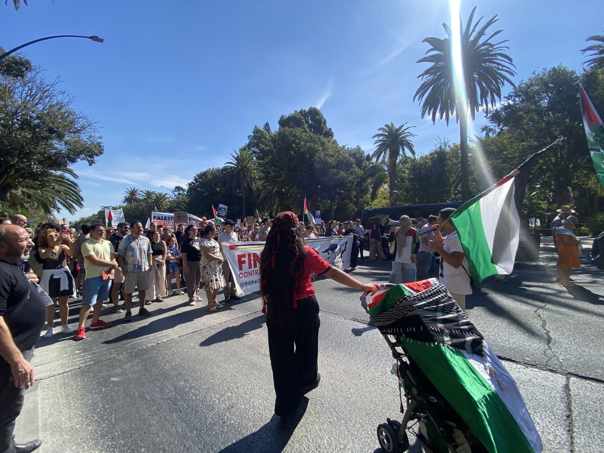 Manifestación en Málaga en favor del pueblo palestino