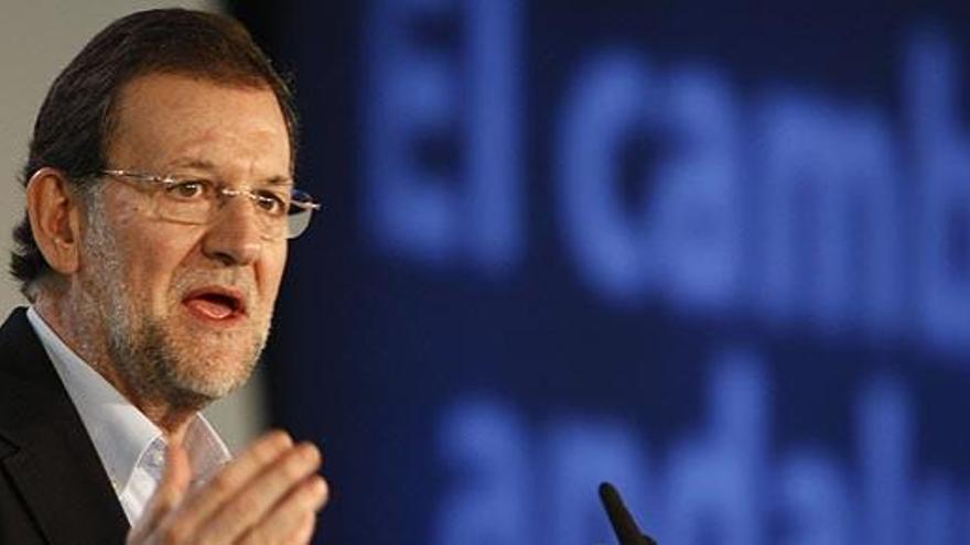 Mariano Rajoy, este sábado en Almería.