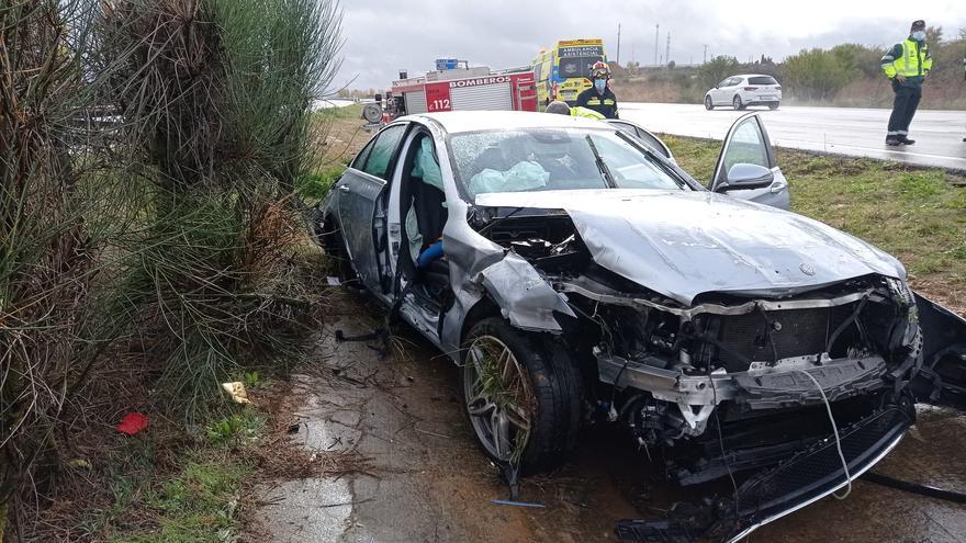 Herido grave un varón en un accidente de tráfico en la A-6 a la altura de Benavente