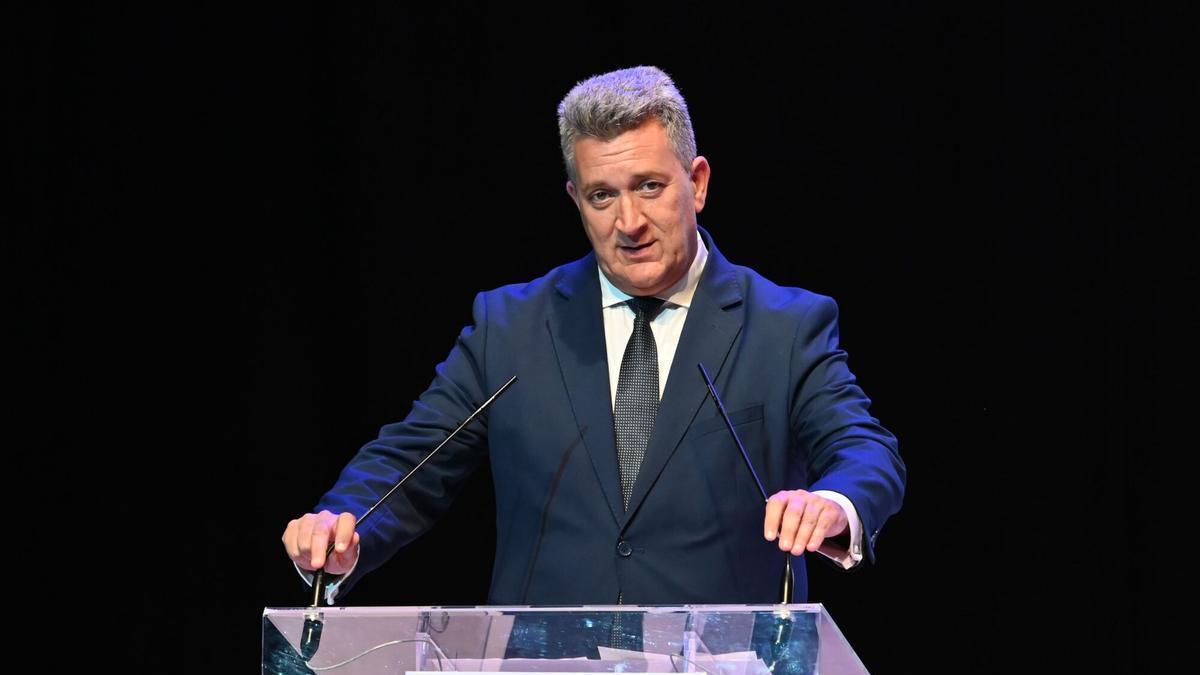 CASTELLON. GALA PREMIOS EMPRESA DEL AÑO 2025. VICENTE MARTINEZ MUS, VICEPRESIDENTE TERCERO DEL CONSELL, DURANTE SU INTERVENCION. EVENTOS PERIODICO MEDITERRANEO