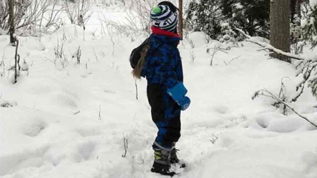 El hijo mayor de Messi, Thiago, disfrutando de la nieve en Finlandia