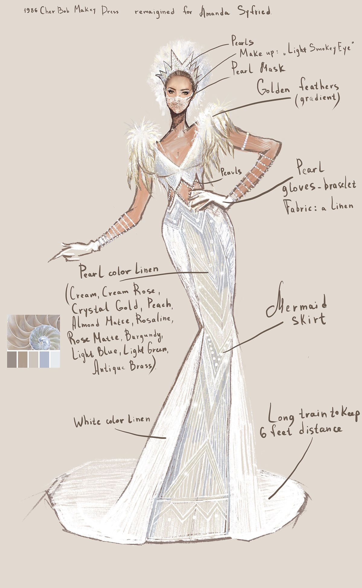 Vestido de Cher reinventado para Amanda Seyfried Credito Alisha
