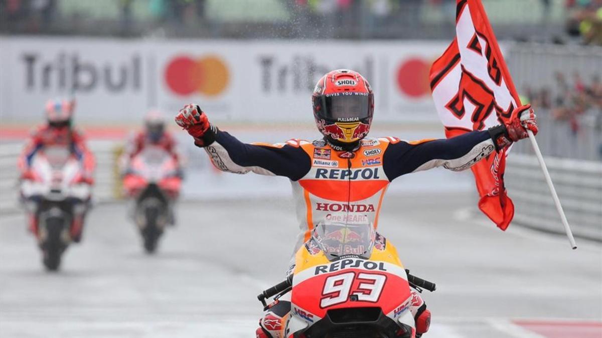 Márquez ha firmado una exhibición bajo la lluvia en Misano