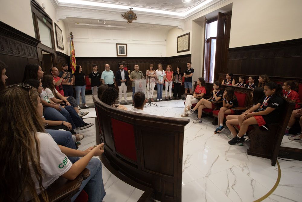 Recepción a las jugadoras del CBF Puerto tras el ascenso a Primera Nacional